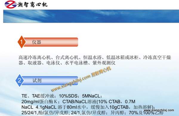 用高速離心機提取細(xì)菌DNA的課件